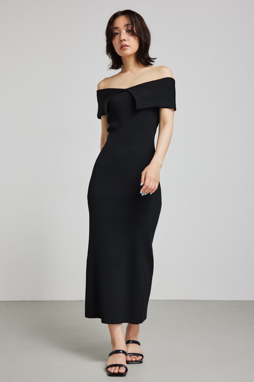 rienda「アシンメトリータイトニットワンピース」|ワンピース|