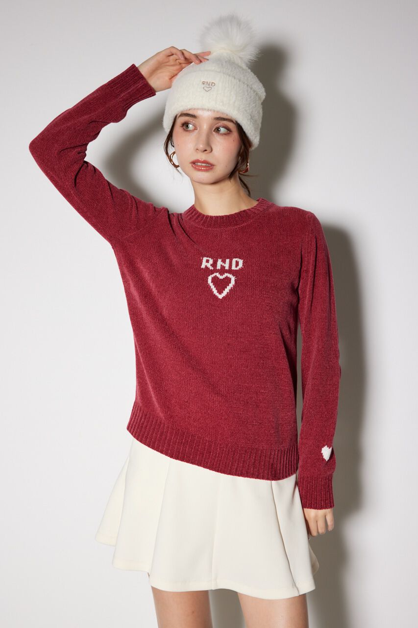 rienda「バストロゴモールニットトップス」|ニット・セーター|