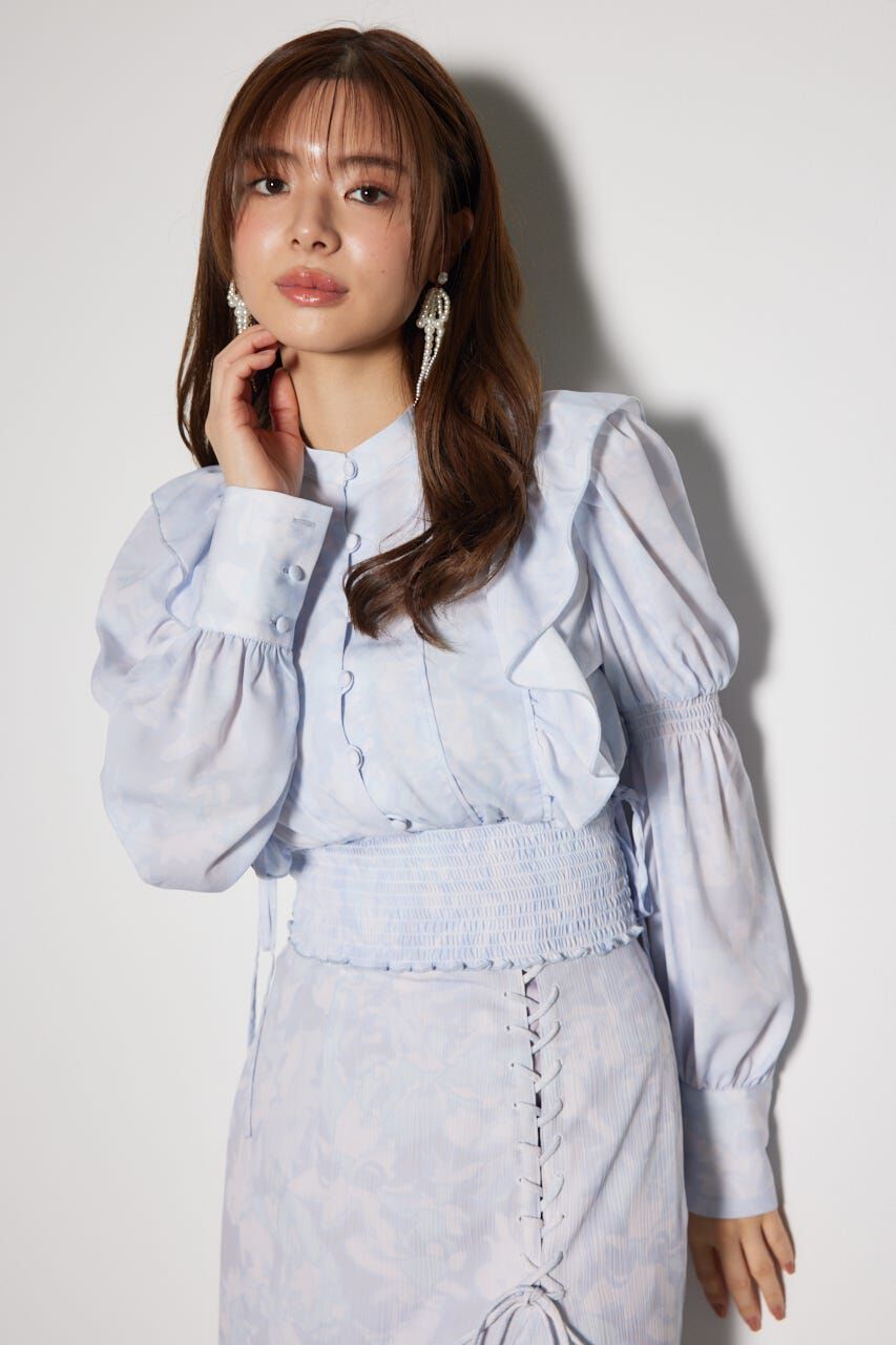 rienda「2WAYボウタイクロップドブラウス」|シャツ・ブラウス|