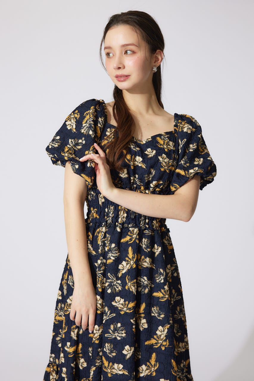 rienda「バルーンスリーブフレアワンピース」|ワンピース|