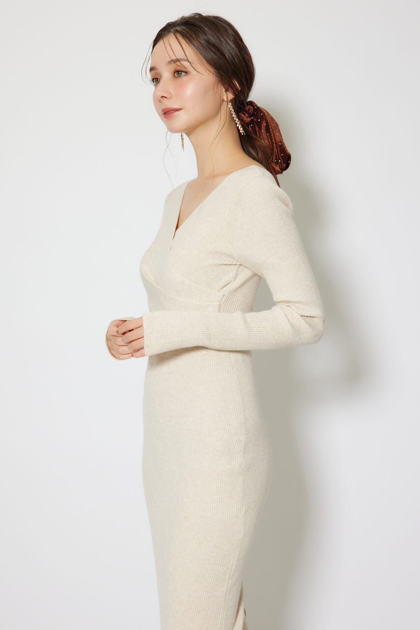 rienda「カシュクールウォッシャブルニットワンピース」|ワンピース|