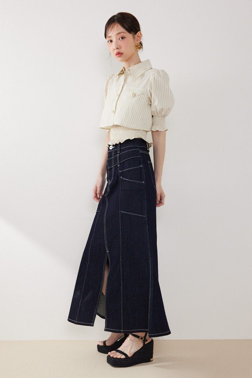 rienda「クロップドレイヤードブラウス」|シャツ・ブラウス|