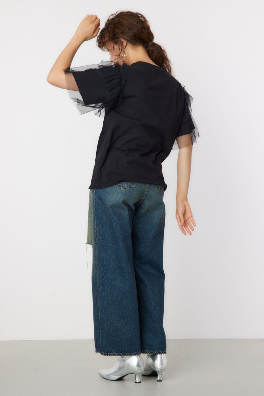 RODEO CROWNS「ONE DAY 袖チュールトップス」|Tシャツ・カットソー|