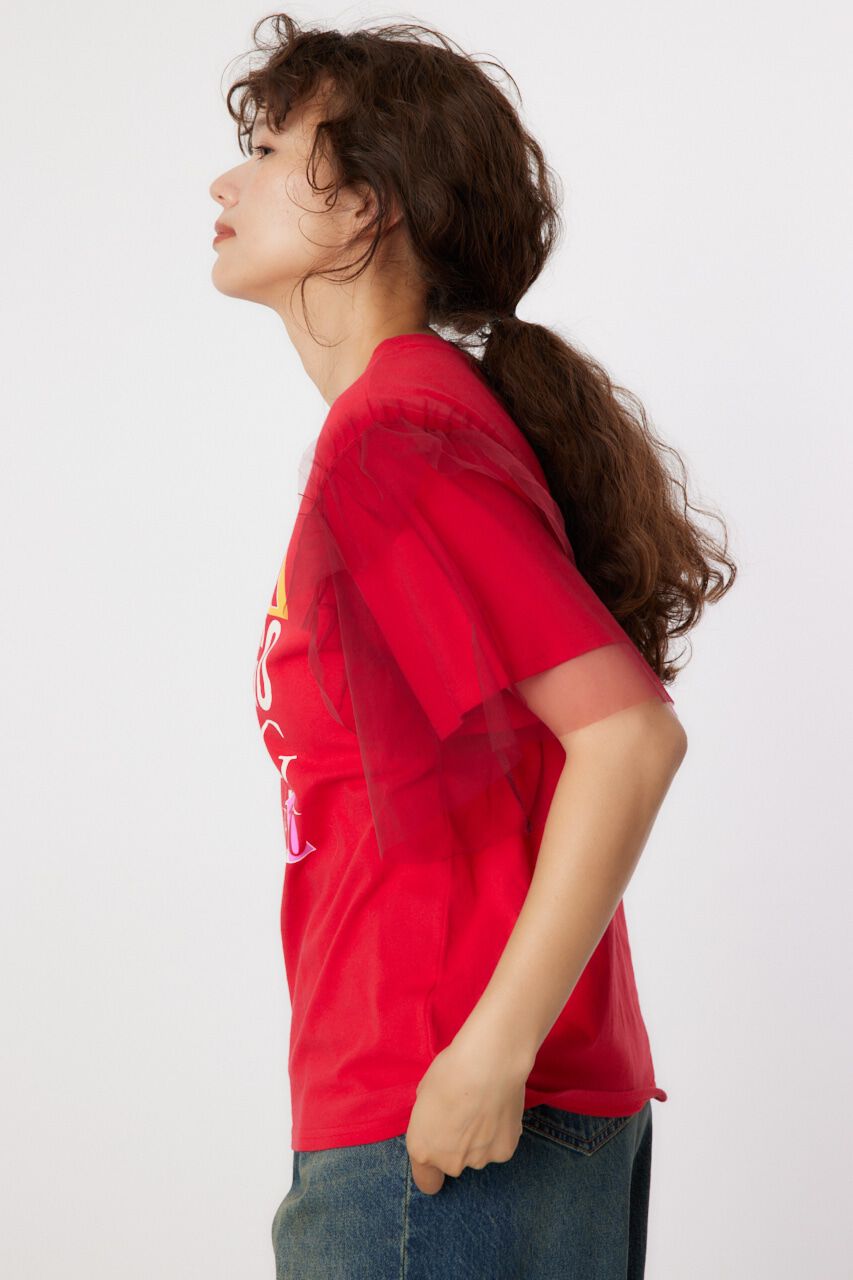 RODEO CROWNS「ONE DAY 袖チュールトップス」|Tシャツ・カットソー|