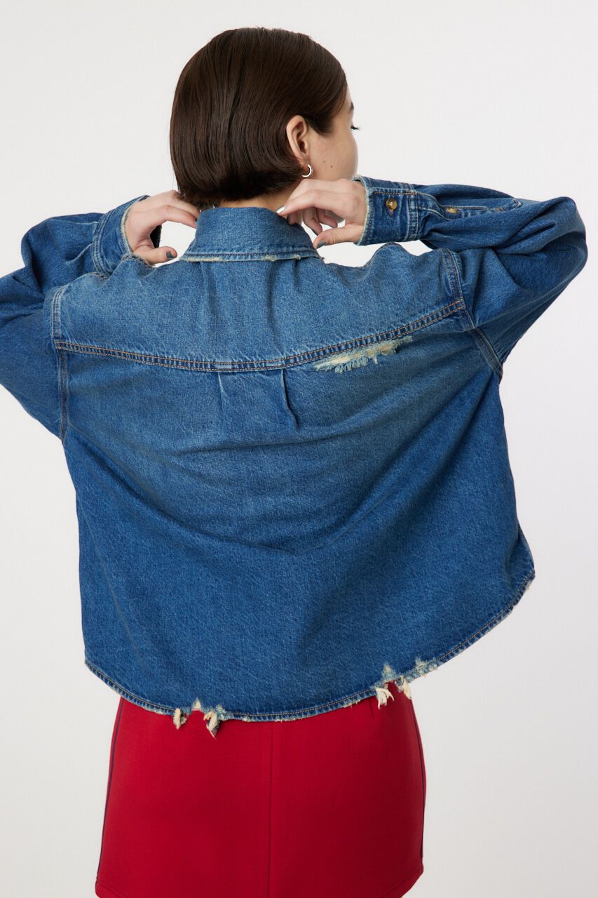 RODEO CROWNS「ダメージデニムシャツ」|シャツ・ブラウス|