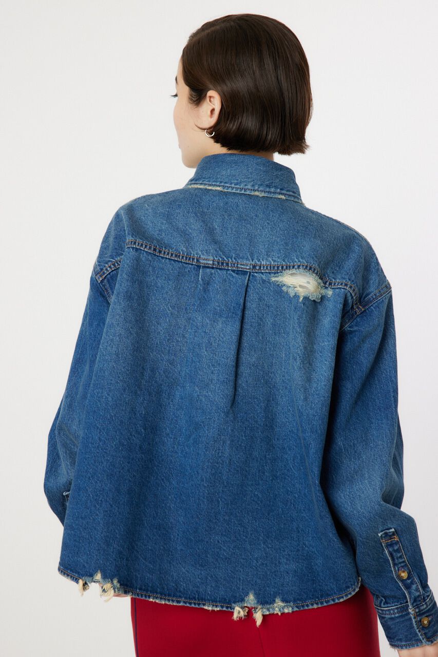 RODEO CROWNS「ダメージデニムシャツ」|シャツ・ブラウス|