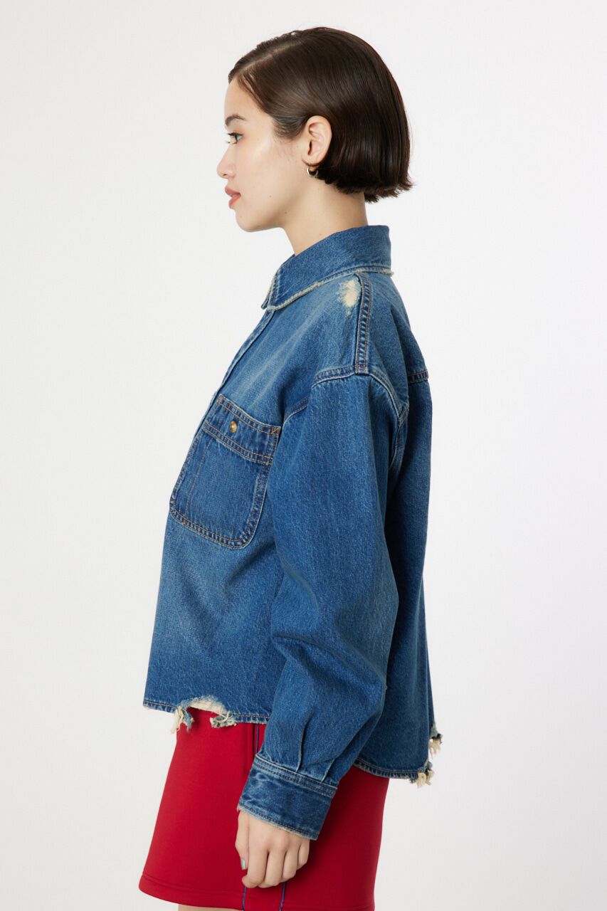 RODEO CROWNS「ダメージデニムシャツ」|シャツ・ブラウス|