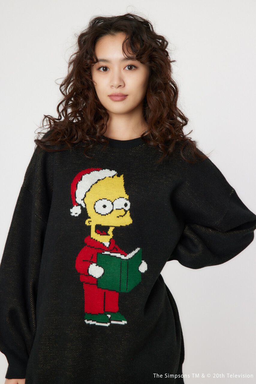 RODEO CROWNS「(THE SIMPSONS)チュニックニットワンピース」|ワンピース|BLK