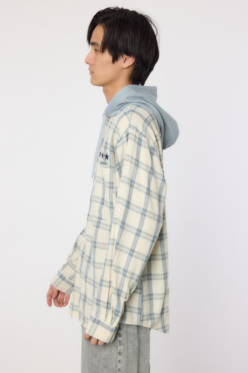 RODEO CROWNS「フーデッドチェックシャツ」|シャツ・ブラウス|