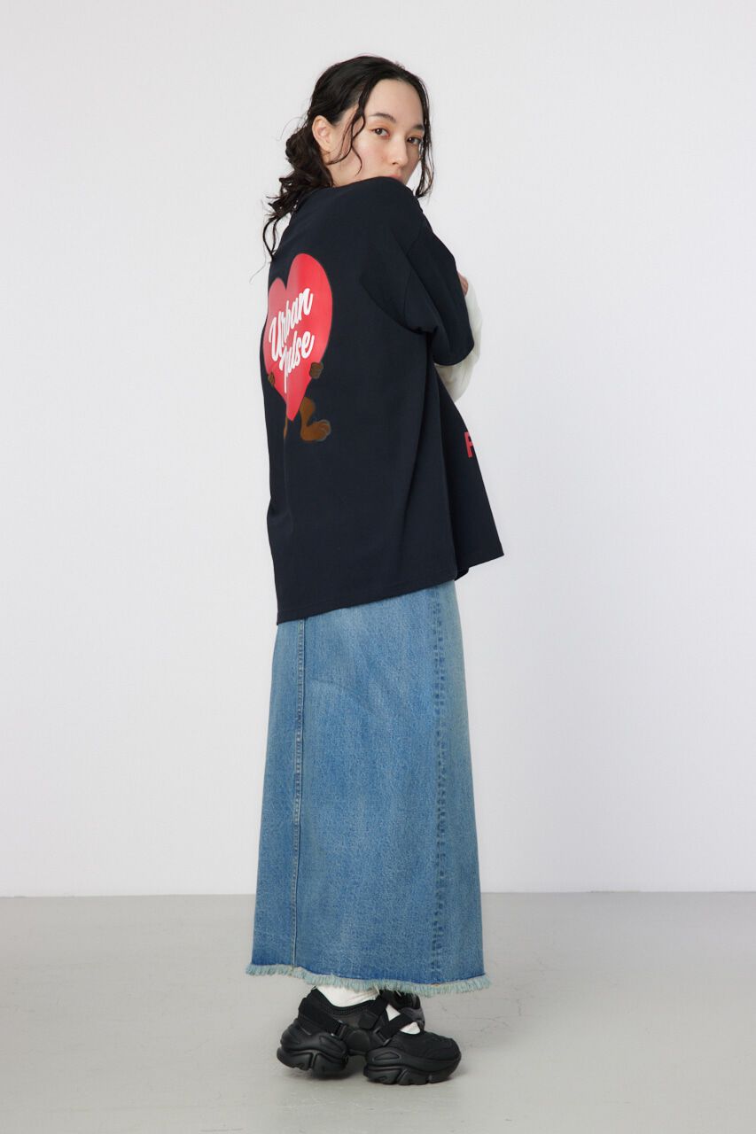 RODEO CROWNS「ハートパネルレイヤードロングスリーブTシャツ」|Tシャツ・カットソー|