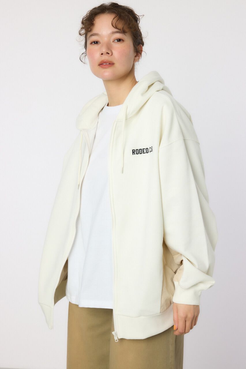 RODEO CROWNS「ナイロンアップリケロゴZIPパーカー」|パーカー|