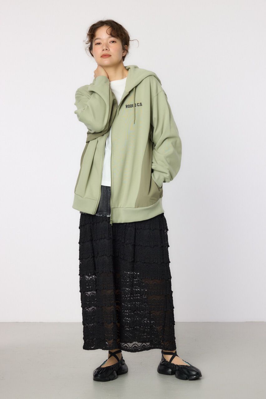 RODEO CROWNS「ナイロンアップリケロゴZIPパーカー」|パーカー|