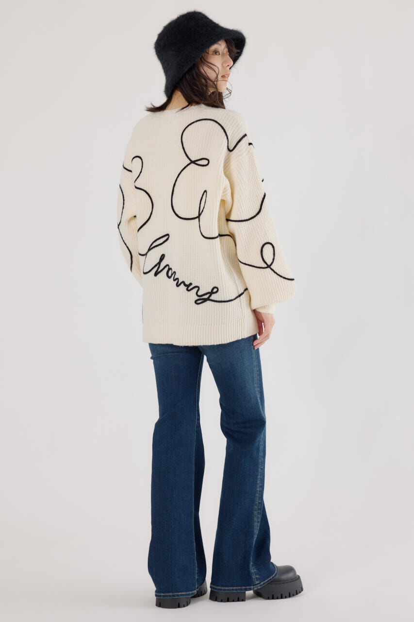 RODEO CROWNS「Embroideryラインロゴニットトップス」|ニット・セーター|