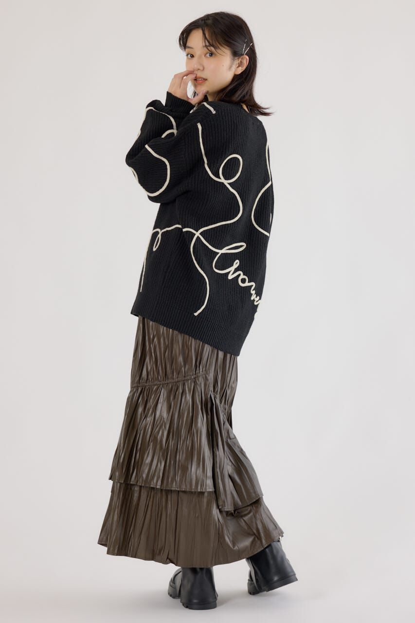 RODEO CROWNS「Embroideryラインロゴニットトップス」|ニット・セーター|