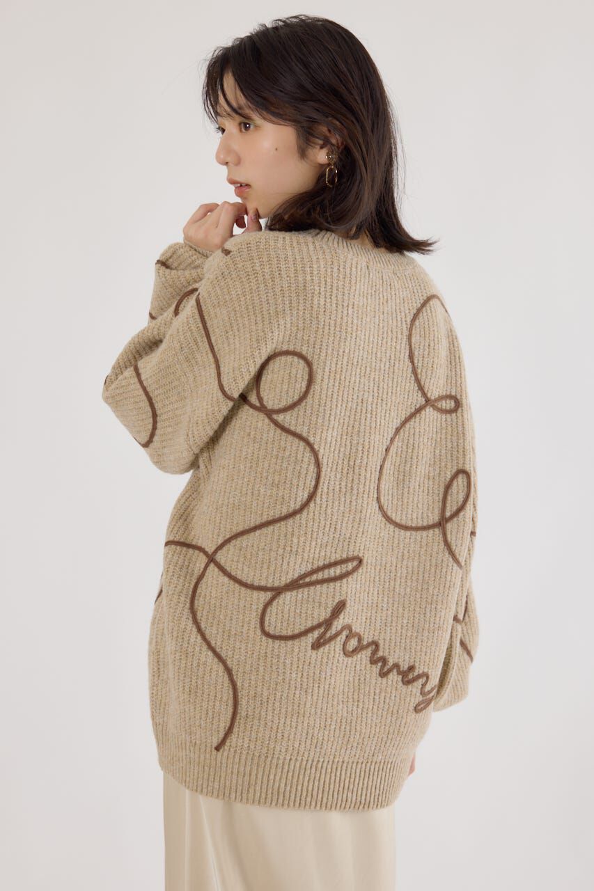 RODEO CROWNS「Embroideryラインロゴニットトップス」|ニット・セーター|