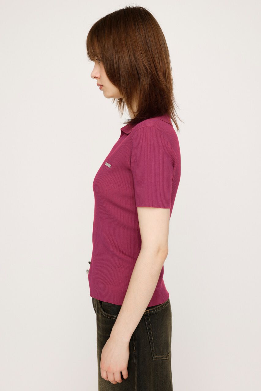 SLY「DUAL COLOR FRONT ZIP KNIT トップス」|ニット・セーター|