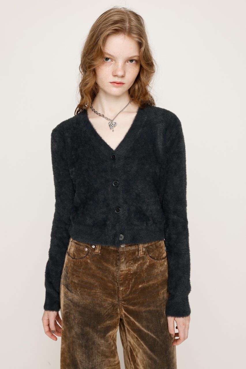 SLY「MINI SHAGGY V／N カーディガン」|カーディガン|