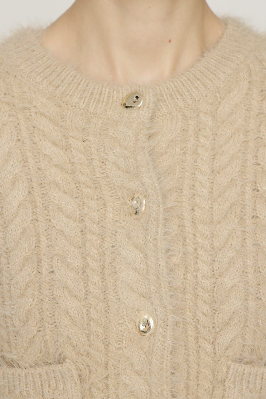 SLY「SHINY CABLE カーディガン」|カーディガン|