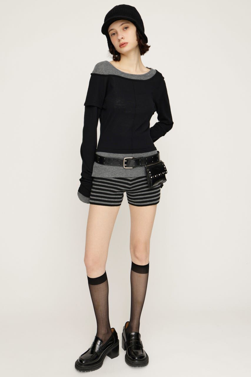 SLY「LAYERED KNIT トップス」|ニット・セーター|