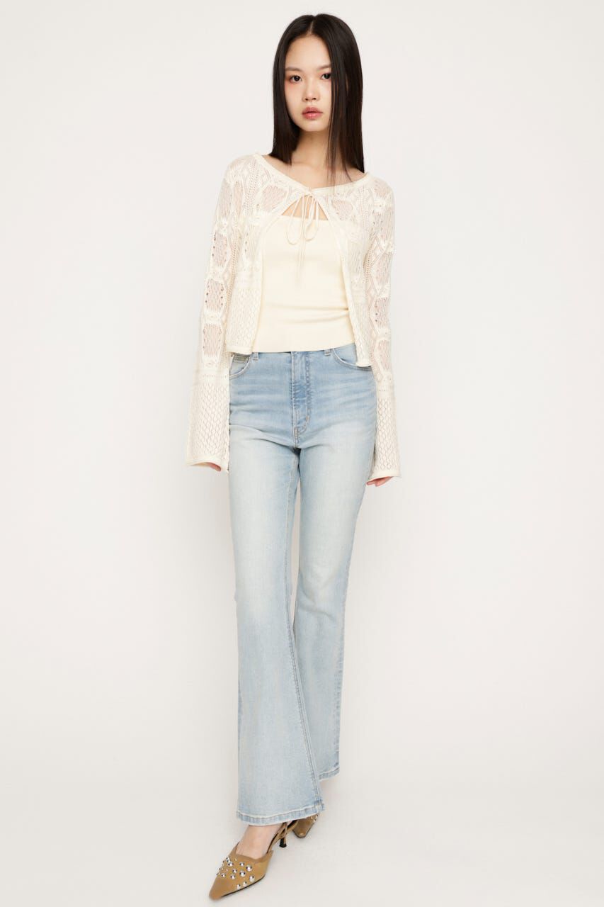 SLY「HW FLARE PT WITH ROICA（R）EF」|デニム|