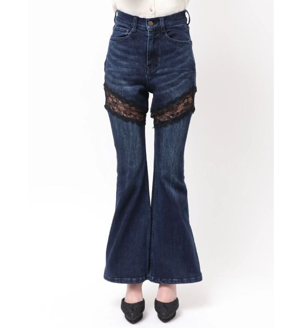 RESEXXY「レースドッキングデニムパンツ」|デニム|