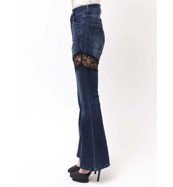 RESEXXY「レースドッキングデニムパンツ」|デニム|