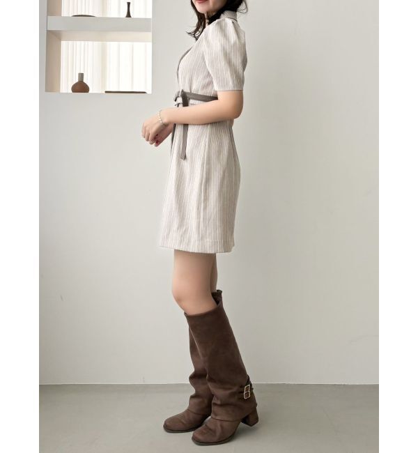 dazzlin「ストライプツイードミニワンピース」|ワンピース|