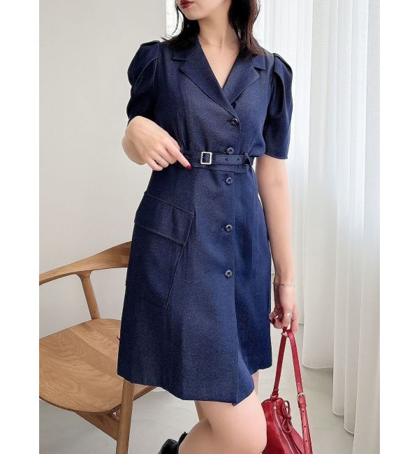 dazzlin「ストライプツイードミニワンピース」|ワンピース|