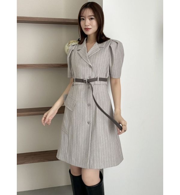 dazzlin「ストライプツイードミニワンピース」|ワンピース|