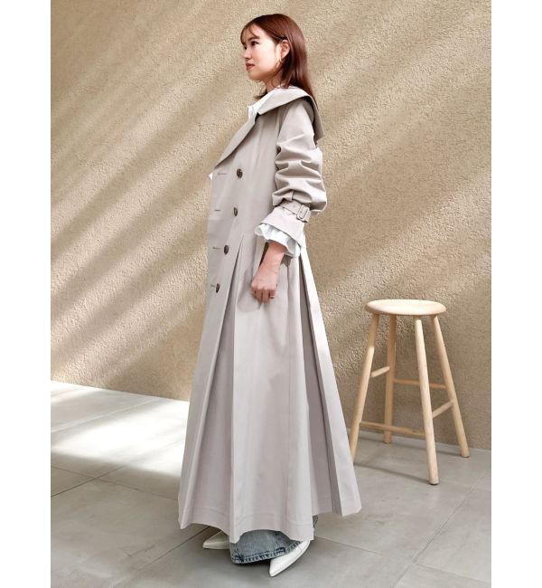 dazzlin「ビッグカラーフリルスリーブトレンチコート」|トレンチコート|