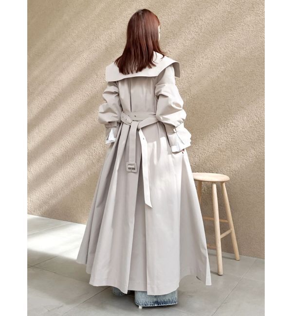 dazzlin「ビッグカラーフリルスリーブトレンチコート」|トレンチコート|