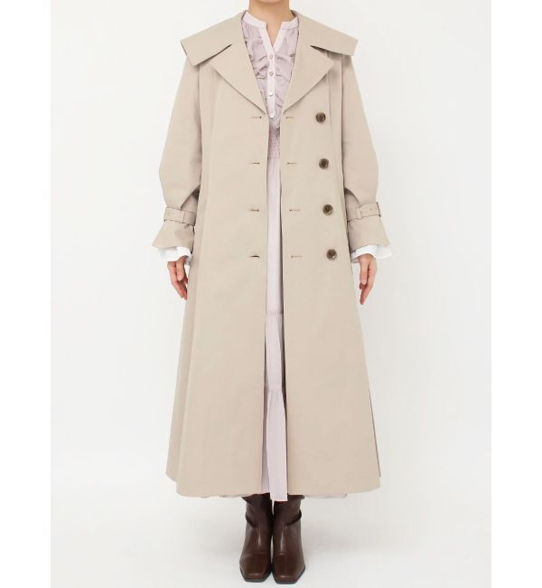 dazzlin「ビッグカラーフリルスリーブトレンチコート」|トレンチコート|