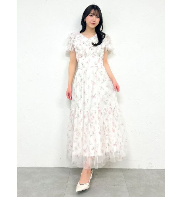 dazzlin「チュールフラワープリーツワンピース」|ワンピース|