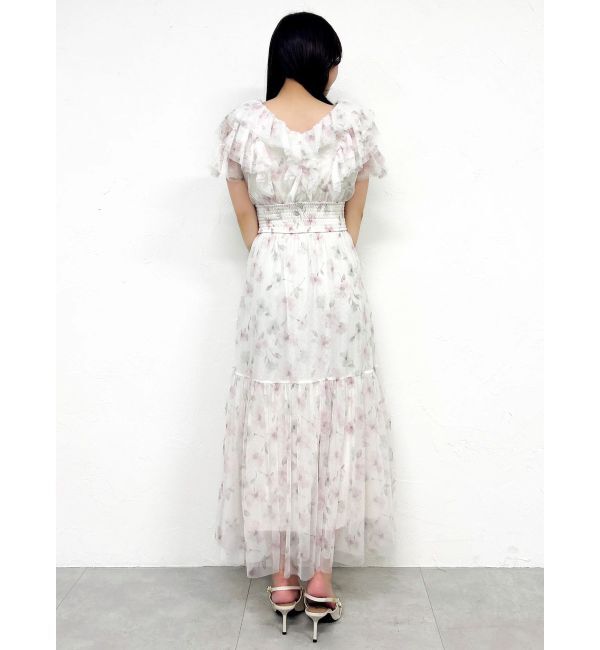 dazzlin「チュールフラワープリーツワンピース」|ワンピース|