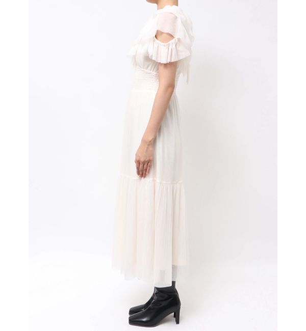 dazzlin「チュールフラワープリーツワンピース」|ワンピース|