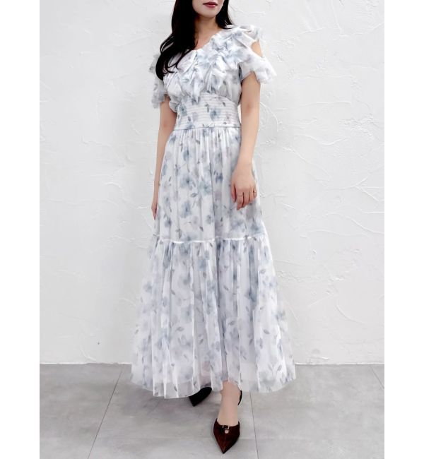 dazzlin「チュールフラワープリーツワンピース」|ワンピース|