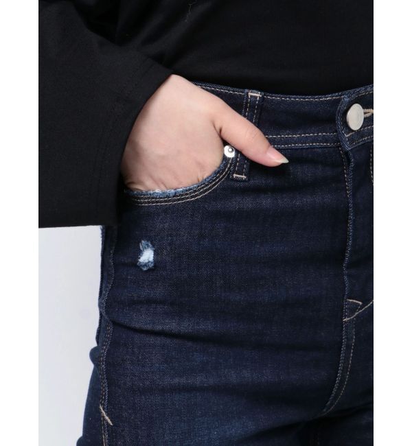 EMODA「ミニマルジャストウエストパギンス」|デニム|