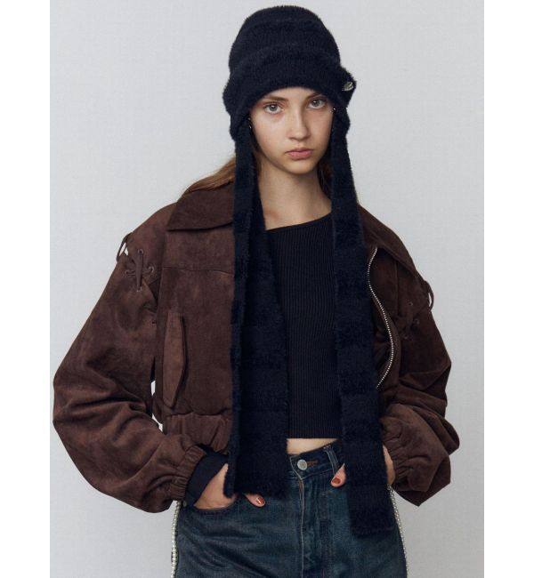 EMODA「ストライプシャギー2WAYビーニー」|ニット帽|