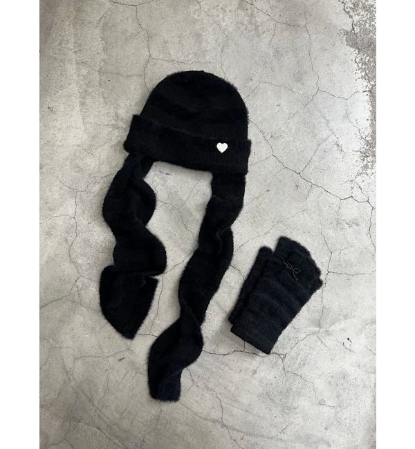 EMODA「ストライプシャギー2WAYビーニー」|ニット帽|