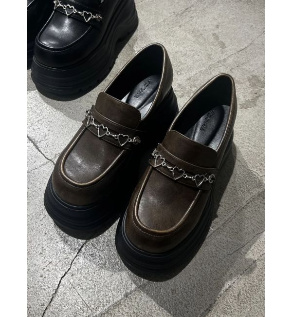 EMODA「ハートチェーンローファー」|ローファー|