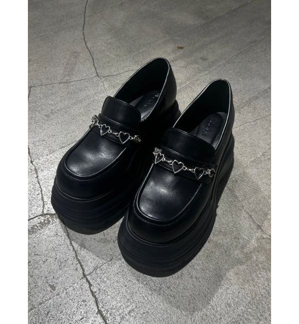 EMODA「ハートチェーンローファー」|ローファー|