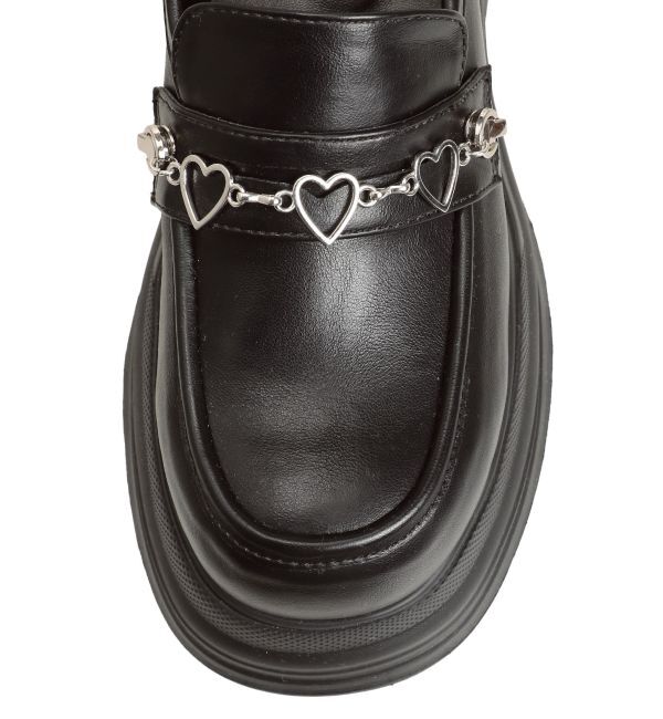 EMODA「ハートチェーンローファー」|ローファー|