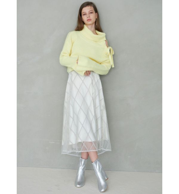 MERCURYDUO「2WAYアシメカラーニット」|ニット・セーター|