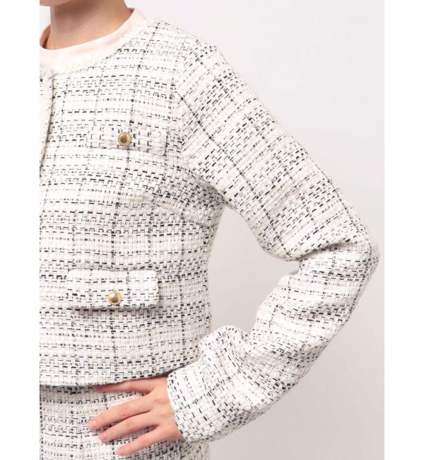 MERCURYDUO「オリジナルツイードノーカラージャケット」|ノーカラージャケット|