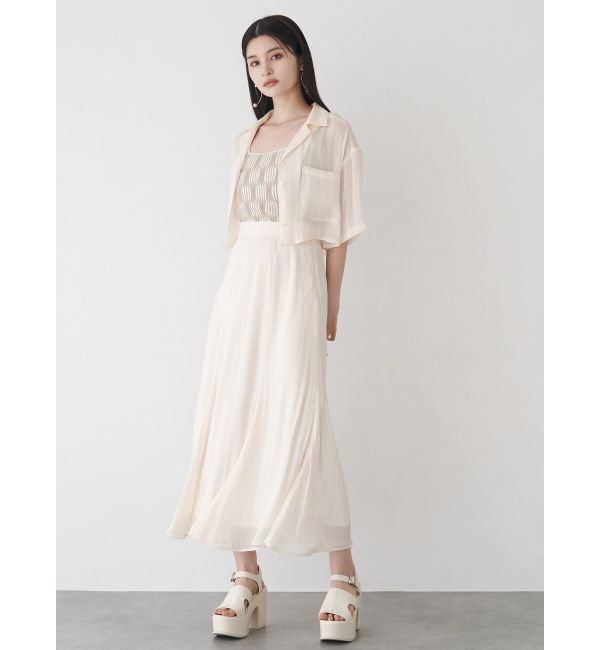 MURUA「シャイニーシアーショートシャツ」|シャツ・ブラウス|