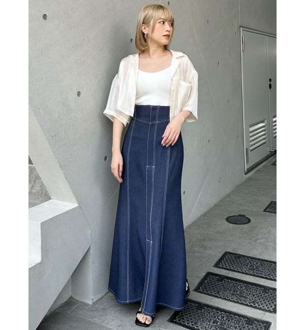 MURUA「シャイニーシアーショートシャツ」|シャツ・ブラウス|