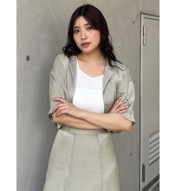 MURUA「シャイニーシアーショートシャツ」|シャツ・ブラウス|