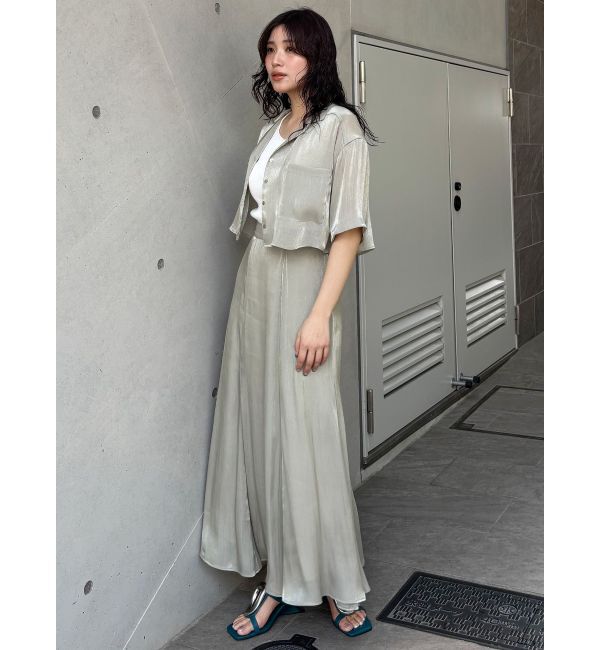 MURUA「シャイニーシアーショートシャツ」|シャツ・ブラウス|