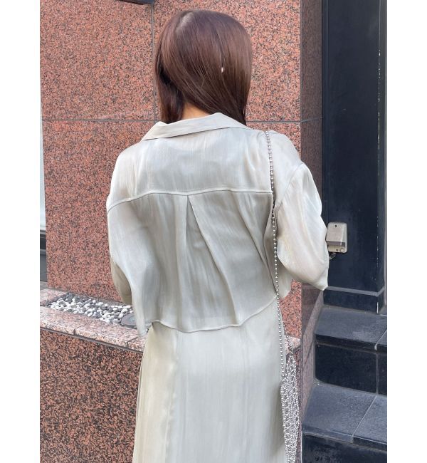 MURUA「シャイニーシアーショートシャツ」|シャツ・ブラウス|