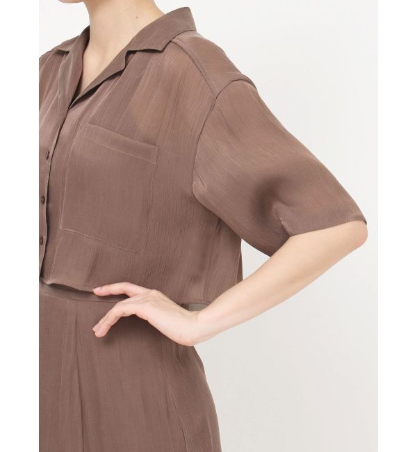 MURUA「シャイニーシアーショートシャツ」|シャツ・ブラウス|